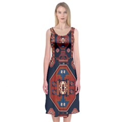 Armenian Old Carpet  Midi Sleeveless Dress by Gohar