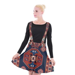 Armenian Old Carpet  Suspender Skater Skirt by Gohar