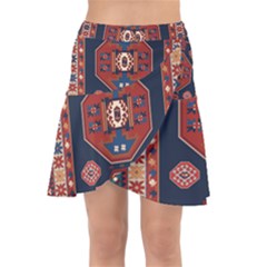 Armenian Old Carpet  Wrap Front Skirt by Gohar