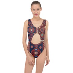 Armenian Old Carpet  Center Cut Out Swimsuit by Gohar