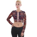 Armenian Old Carpet  Long Sleeve Cropped Velvet Jacket View1