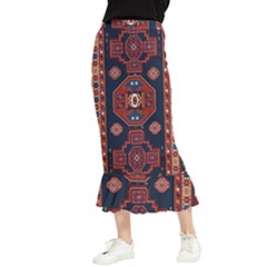 Armenian Old Carpet  Maxi Fishtail Chiffon Skirt by Gohar