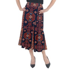 Armenian Old Carpet  Midi Mermaid Skirt by Gohar