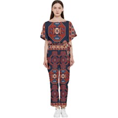 Armenian Old Carpet  Batwing Lightweight Chiffon Jumpsuit by Gohar