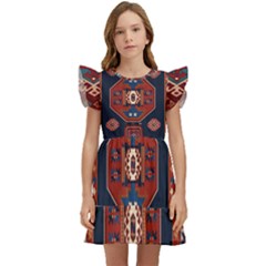 Armenian Old Carpet  Kids  Winged Sleeve Dress by Gohar