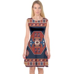 Armenian Carpet Capsleeve Midi Dress by Gohar