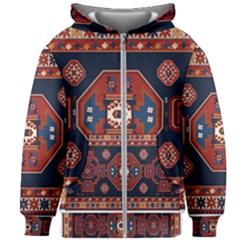 Armenian Carpet Kids  Zipper Hoodie Without Drawstring by Gohar