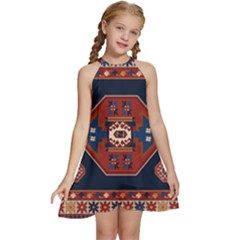 Armenian Carpet Kids  Halter Collar Waist Tie Chiffon Dress by Gohar