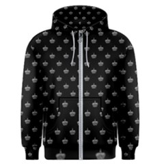 Royalty Crown Graphic Motif Pattern Men s Zipper Hoodie by dflcprintsclothing