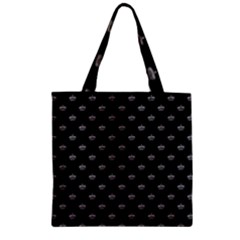 Royalty Crown Graphic Motif Pattern Zipper Grocery Tote Bag by dflcprintsclothing