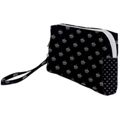 Royalty Crown Graphic Motif Pattern Wristlet Pouch Bag (small)