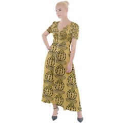 Cactus Button Up Short Sleeve Maxi Dress by ConteMonfrey