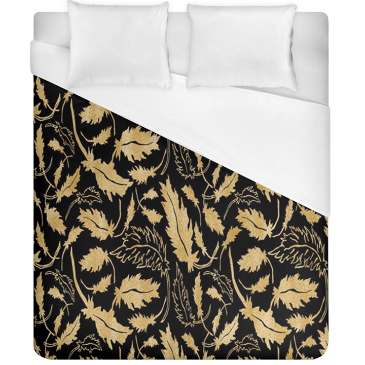 Natura Premium Golden Leaves Duvet Cover (California King Size)