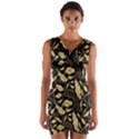 Natura Premium Golden Leaves Wrap Front Bodycon Dress View1