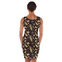 Natura Premium Golden Leaves Wrap Front Bodycon Dress View2