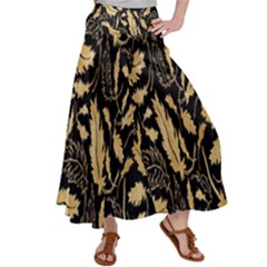 Natura Premium Golden Leaves Satin Palazzo Pants by ConteMonfrey