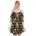 Natura Premium Golden Leaves Cutout Spaghetti Strap Chiffon Dress View2