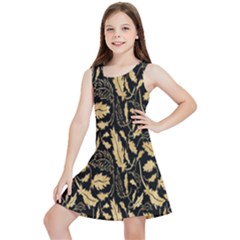 Natura Premium Golden Leaves Kids  Lightweight Sleeveless Dress by ConteMonfrey