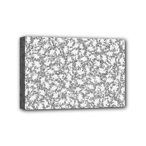 Bacterias Drawing Black And White Pattern Mini Canvas 6  X 4  (stretched) by dflcprintsclothing