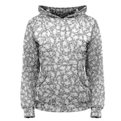 Bacterias Drawing Black And White Pattern Women s Pullover Hoodie by dflcprintsclothing