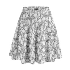 Bacterias Drawing Black And White Pattern High Waist Skirt by dflcprintsclothing