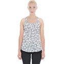 Bacterias Drawing Black And White Pattern Piece Up Tank Top View1