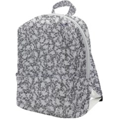 Bacterias Drawing Black And White Pattern Zip Up Backpack by dflcprintsclothing