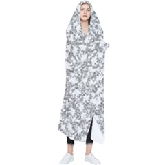 Bacterias Drawing Black And White Pattern Wearable Blanket by dflcprintsclothing