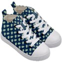 Blue Pines Blue Kids  Mid-Top Canvas Sneakers View3