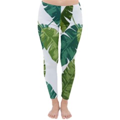 Banana Leaves Tropical Classic Winter Leggings by ConteMonfrey