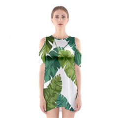 Banana Leaves Tropical Shoulder Cutout One Piece Dress by ConteMonfrey