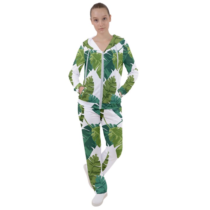 Banana Leaves Tropical Women s Tracksuit