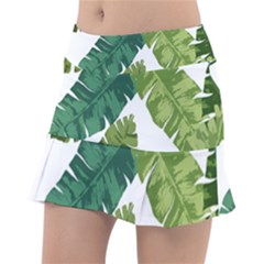 Banana Leaves Tropical Classic Tennis Skirt by ConteMonfrey