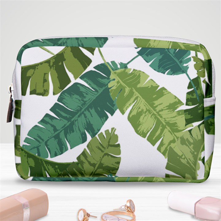 Banana Leaves Tropical Make Up Pouch (Medium)