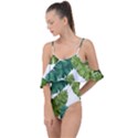 Banana Leaves Tropical Drape Piece Swimsuit View1