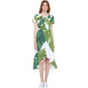 Banana Leaves Tropical High Low Boho Dress View1