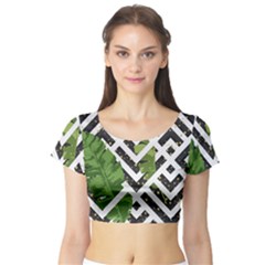 Modern Garden Short Sleeve Crop Top by ConteMonfrey