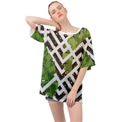 Modern Garden Oversized Chiffon Top by ConteMonfrey