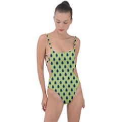 Blue Pines Tie Strap One Piece Swimsuit by ConteMonfrey