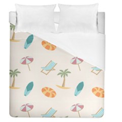 Cool Summer Pattern - Beach Time!   Duvet Cover (queen Size) by ConteMonfrey