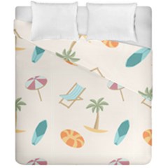 Cool Summer Pattern - Beach Time!   Duvet Cover Double Side (california King Size) by ConteMonfrey