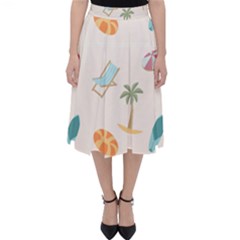 Cool Summer Pattern - Beach Time!   Classic Midi Skirt by ConteMonfrey