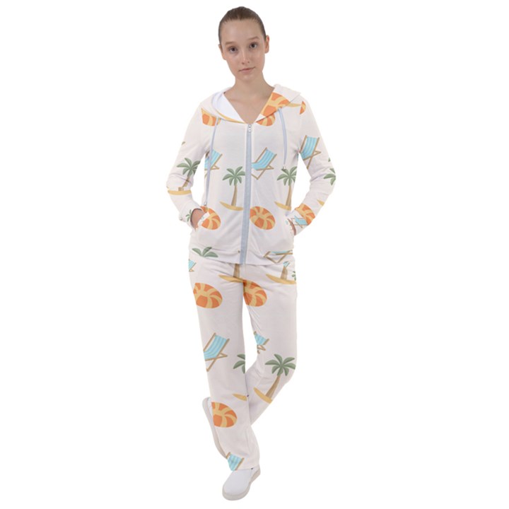 Cool Summer Pattern - Beach Time!   Women s Tracksuit