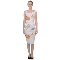 Cool Summer Pattern - Beach Time!   Sleeveless Pencil Dress by ConteMonfrey