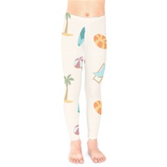 Cool Summer Pattern - Beach Time!   Kids  Leggings by ConteMonfrey