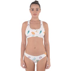 Cool Summer Pattern - Beach Time!   Cross Back Hipster Bikini Set by ConteMonfrey