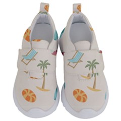 Cool Summer Pattern - Beach Time!   Kids  Velcro No Lace Shoes by ConteMonfrey