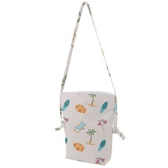 Cool Summer Pattern - Beach Time!   Folding Shoulder Bag by ConteMonfrey