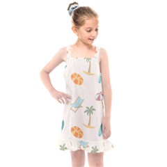 Cool Summer Pattern - Beach Time!   Kids  Overall Dress by ConteMonfrey