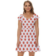 Maple Leaf   Short Sleeve Tiered Mini Dress by ConteMonfrey